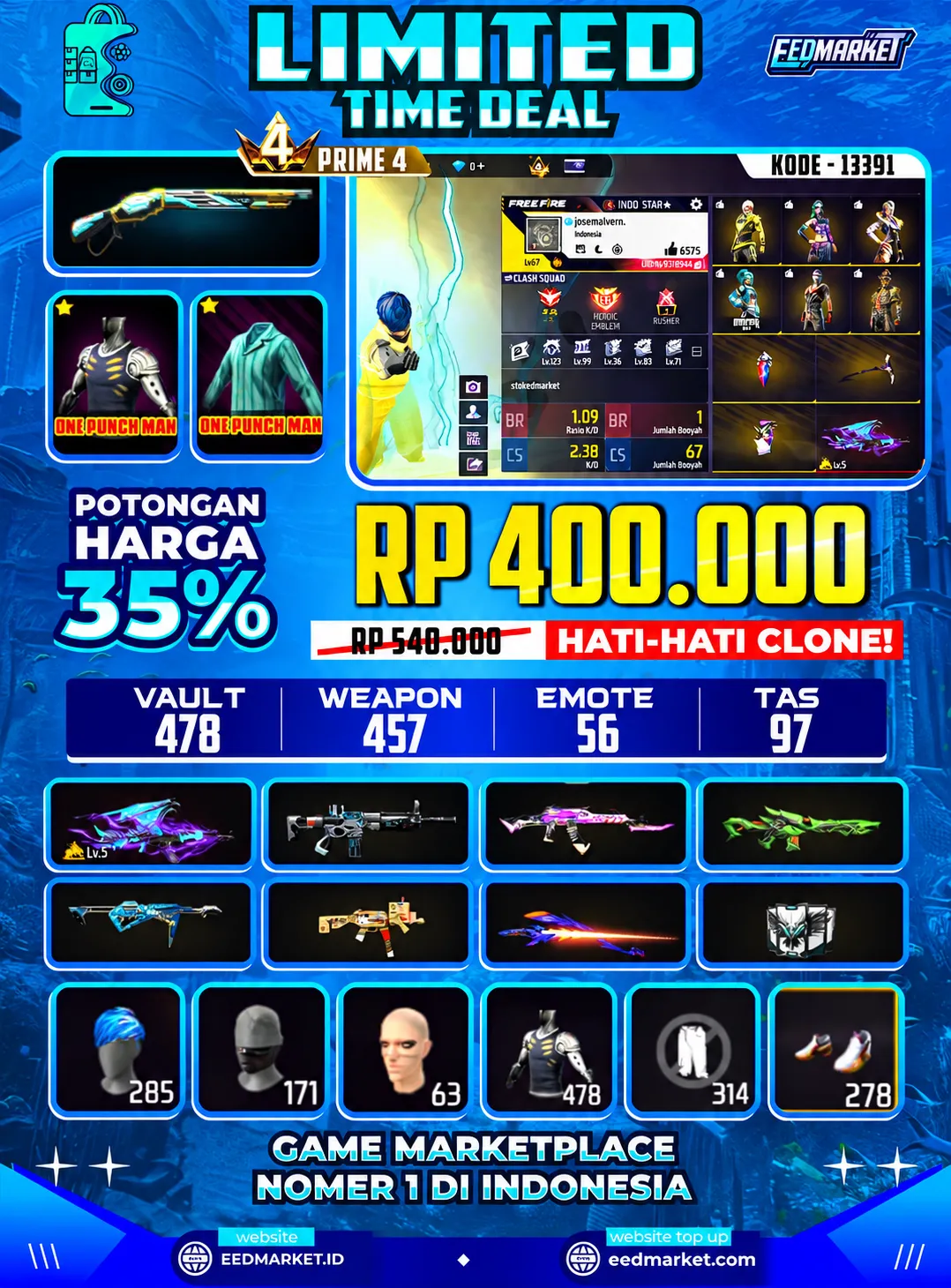 SG2 PARROT EVOGUND AK47 LVL5 GENOS PIAMA TAS NAGA