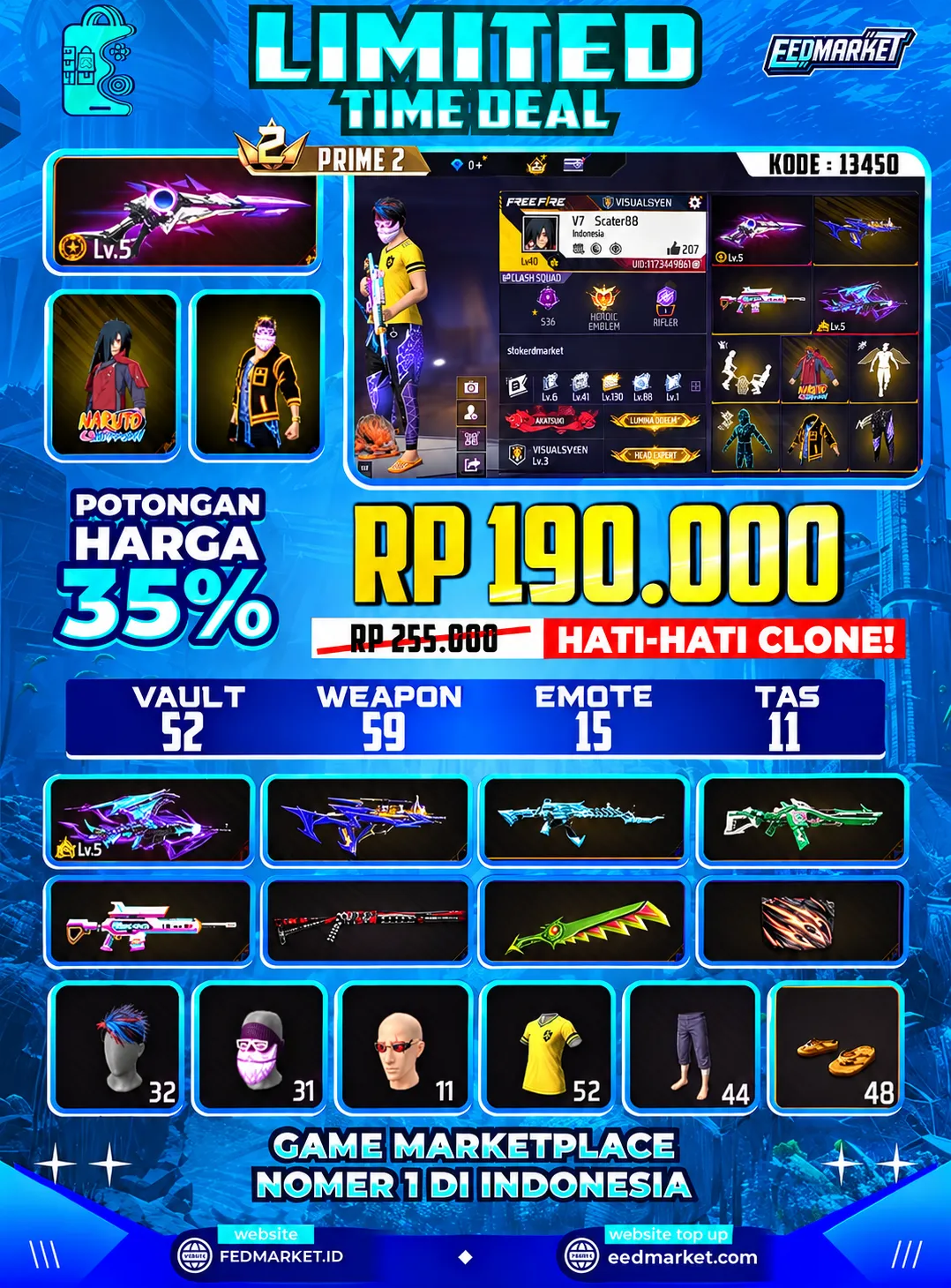 SG2 EVO LVL5 AK47 LVL5 JENGGOT BNL KW TOP KRIMINAL