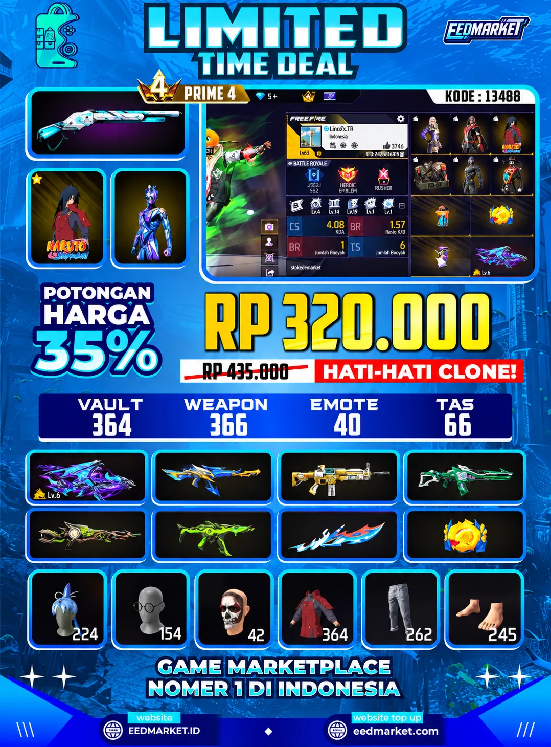 SG2 WINTER EVO AK47 LVL6 SUPER VOID TAS NAGA
