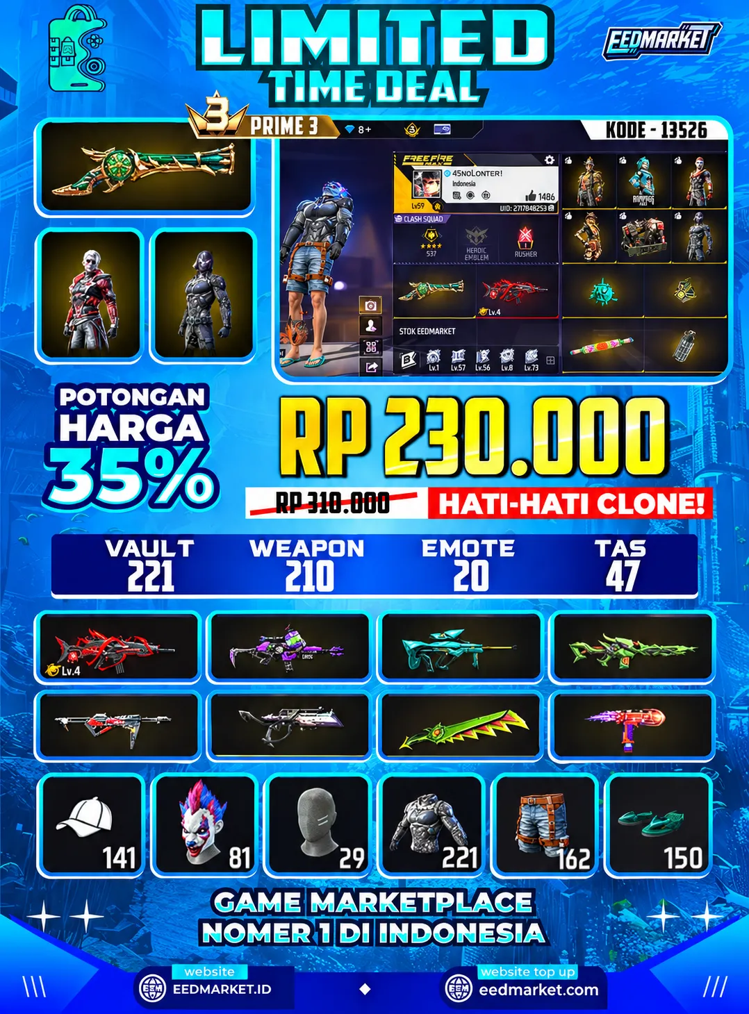 SG2 TROMPET EVO SCAR LVL4 JELANA IDAMAN