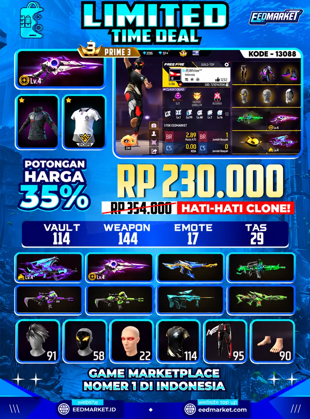Sg Evo Level 4 Evo AK47 Level 4 Celana Angel Merah