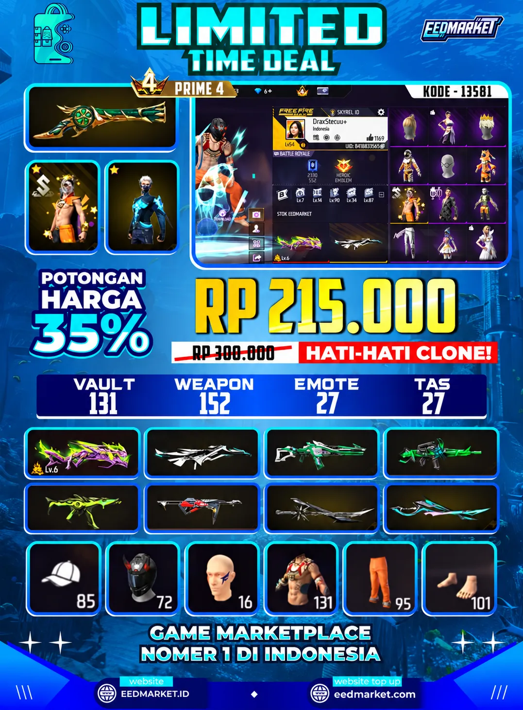 SG2 TROMPET EVO SG PANJANG LVL6 CELANA GAJAH