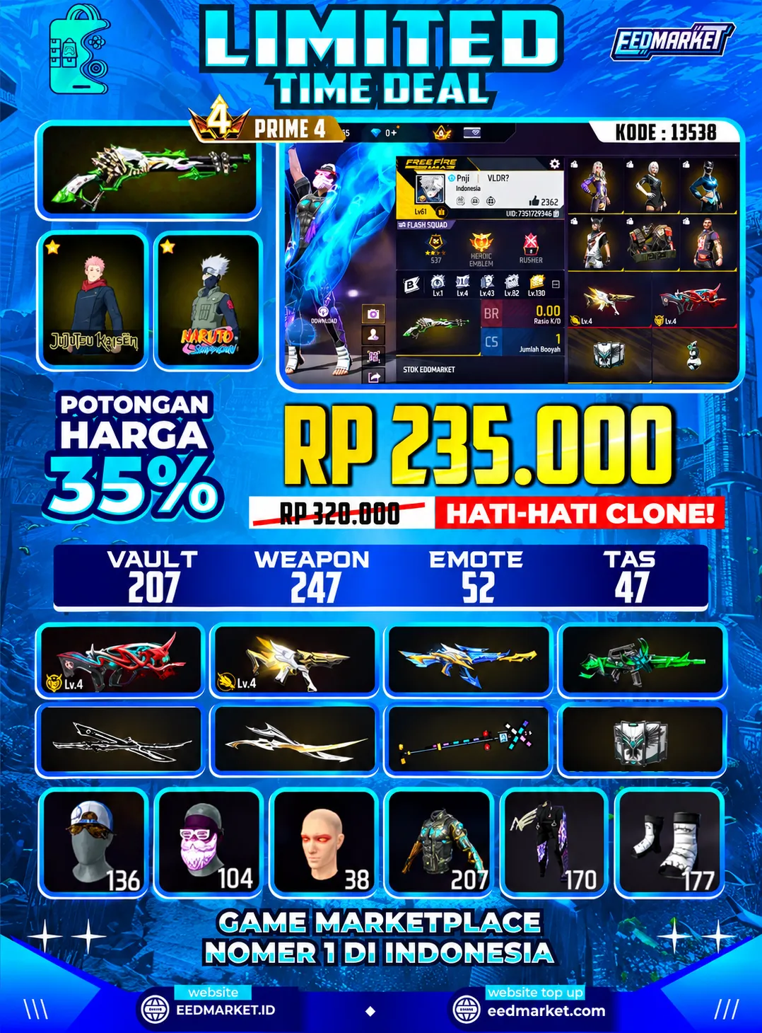 SG2 LUMUT EVO FAMAS LVL4 MP5 LVL4 CELANA BUDI BNL KW ANGEL ON