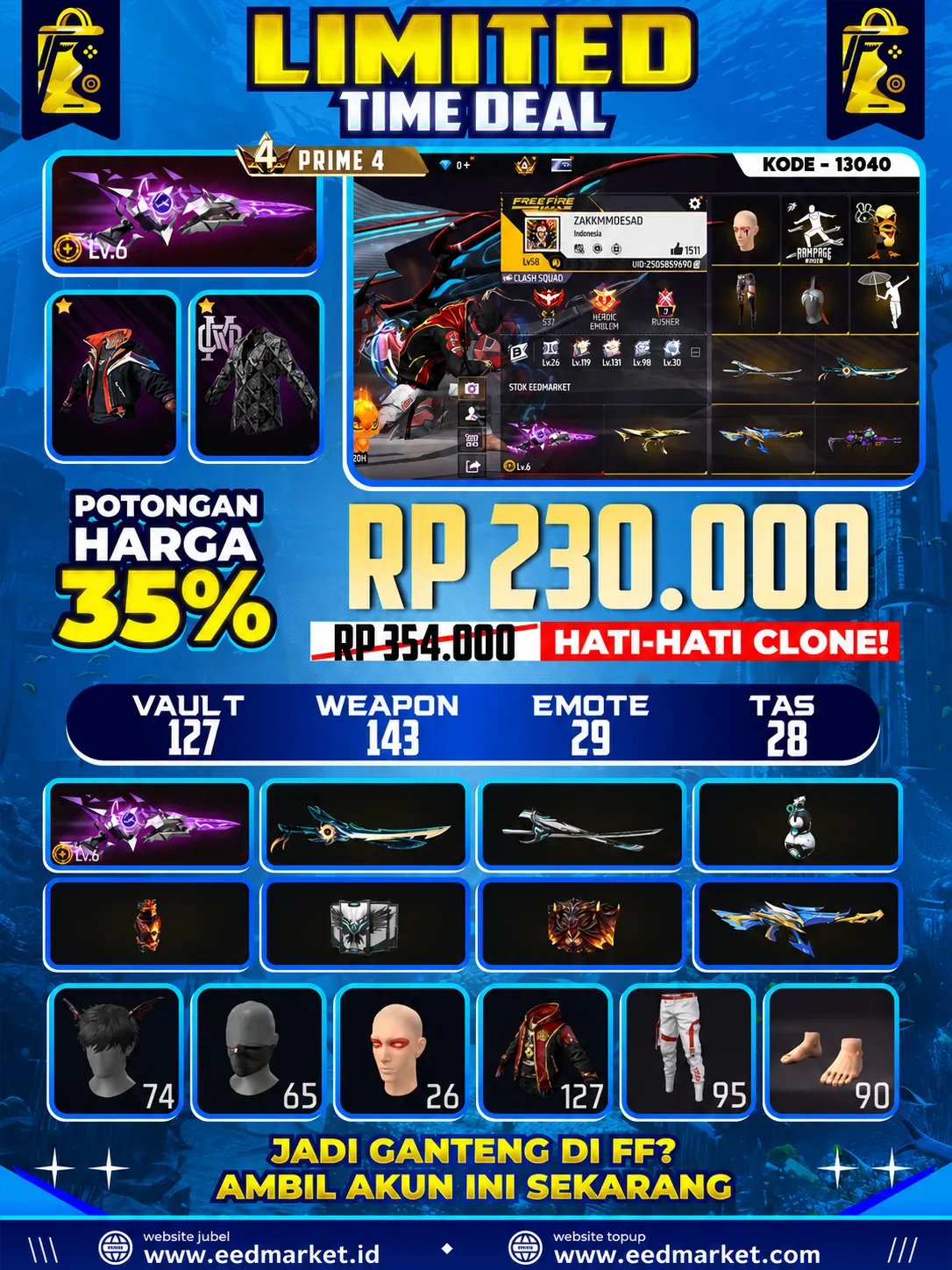 SG EVO LVL 6 CELANA INDOHYPE