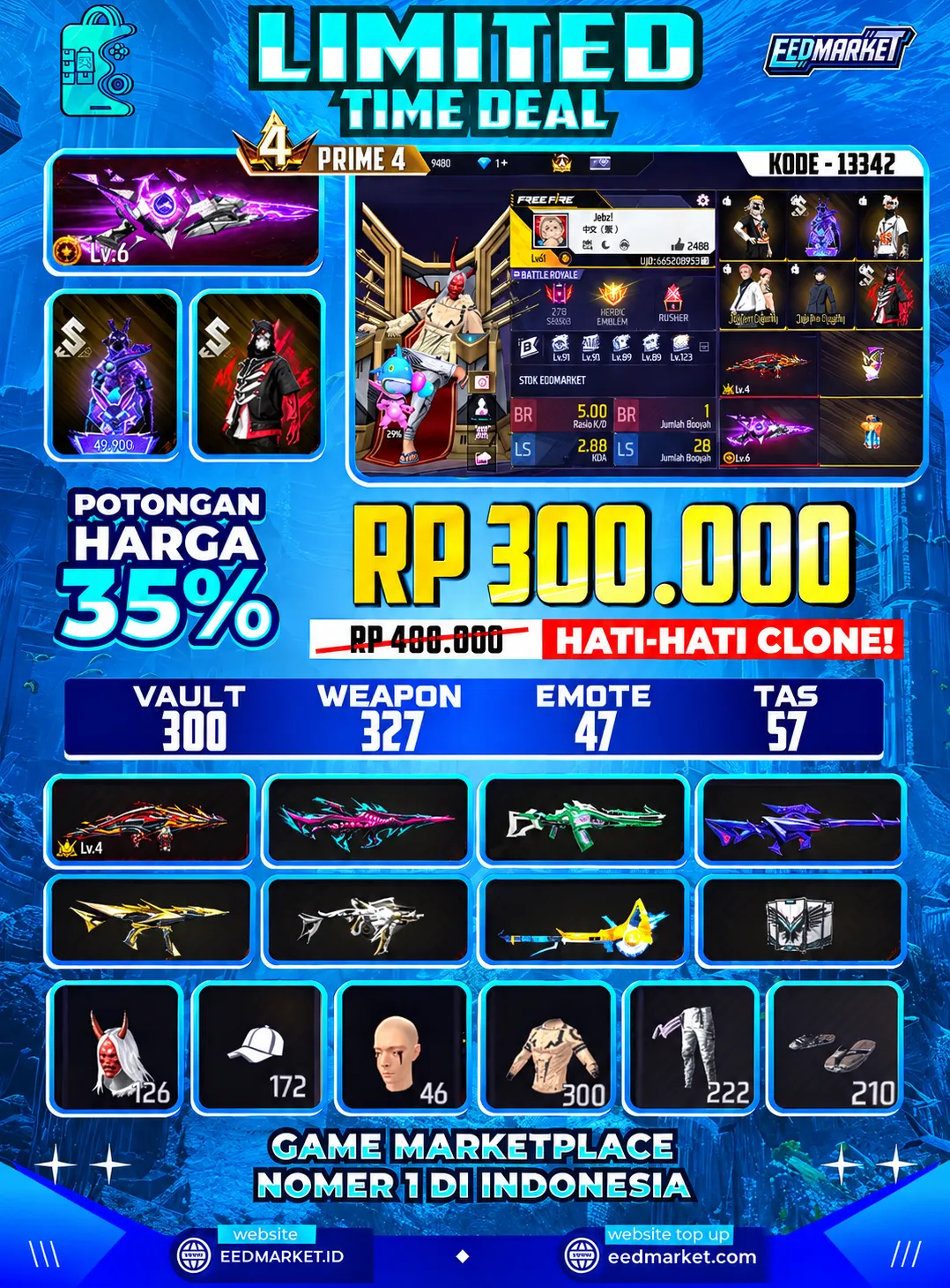 SG2 EVO LVL6 EVO TOMSON LVL4 TOPENG BUDI JJK ON