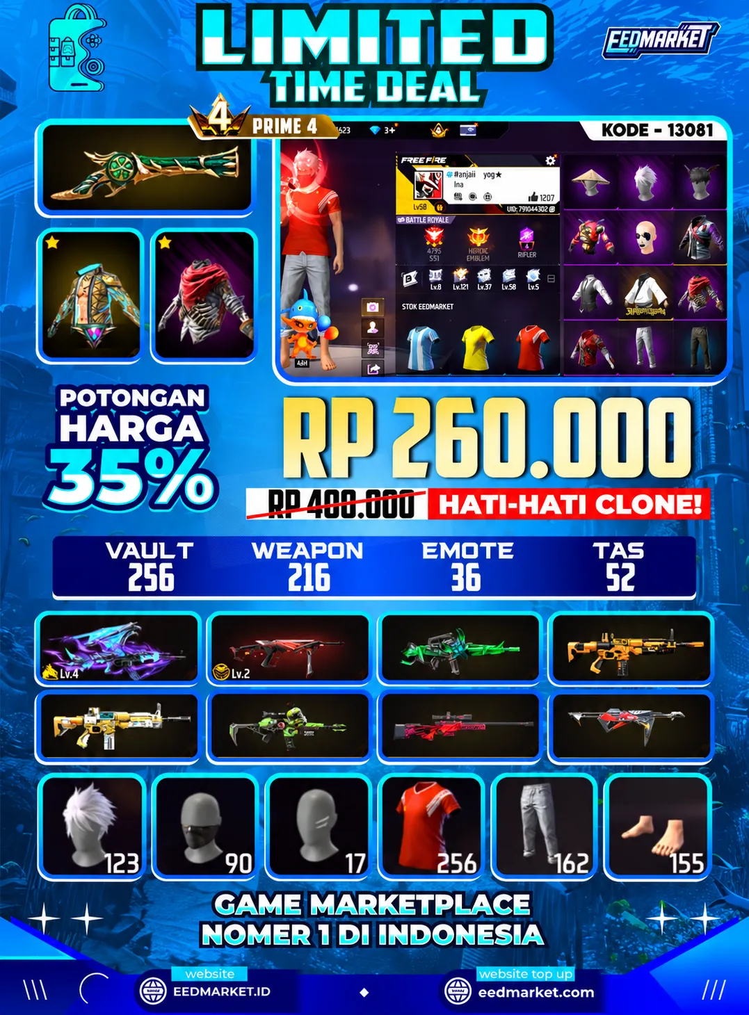 Sg Terompet Evo AK47 Level 2 Evo MP40 Level 2