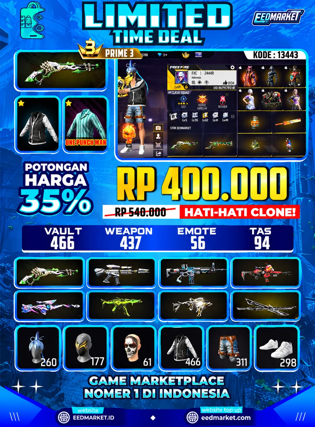 SG2 LUMUT TROMPET BAJU MASTER OLD ON SAITAMA TIDUR