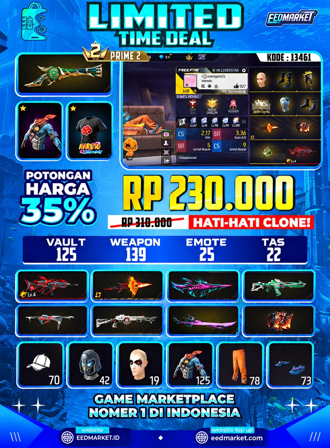 SG2 TROMPET EVO SCAR LVL4 SET GANTENG