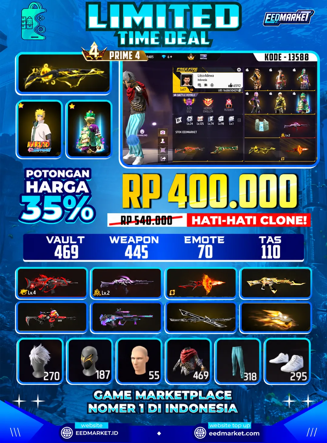 SG2 SOLARI TROMPET EVO SCAR LVL4 EVO LVL2 SAITAMA KAKASIH MASTER
