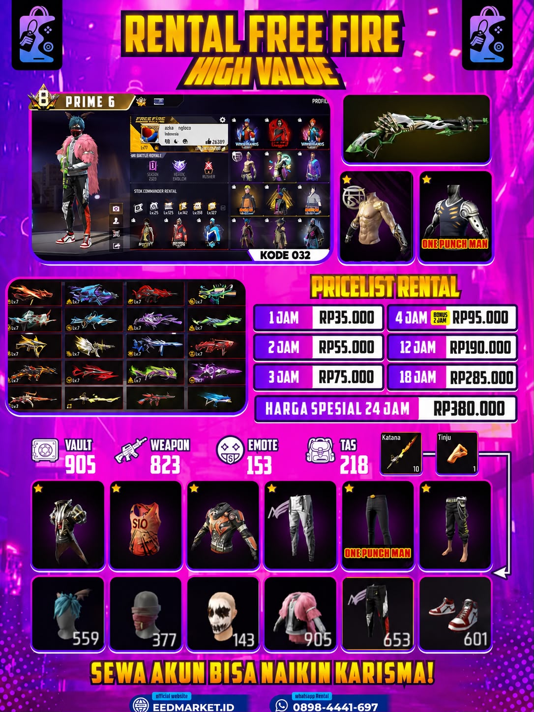 FF 032 - SG LUMUT MAX 16 RAGNAROK BAJU GENOS SEPATU JORDAN