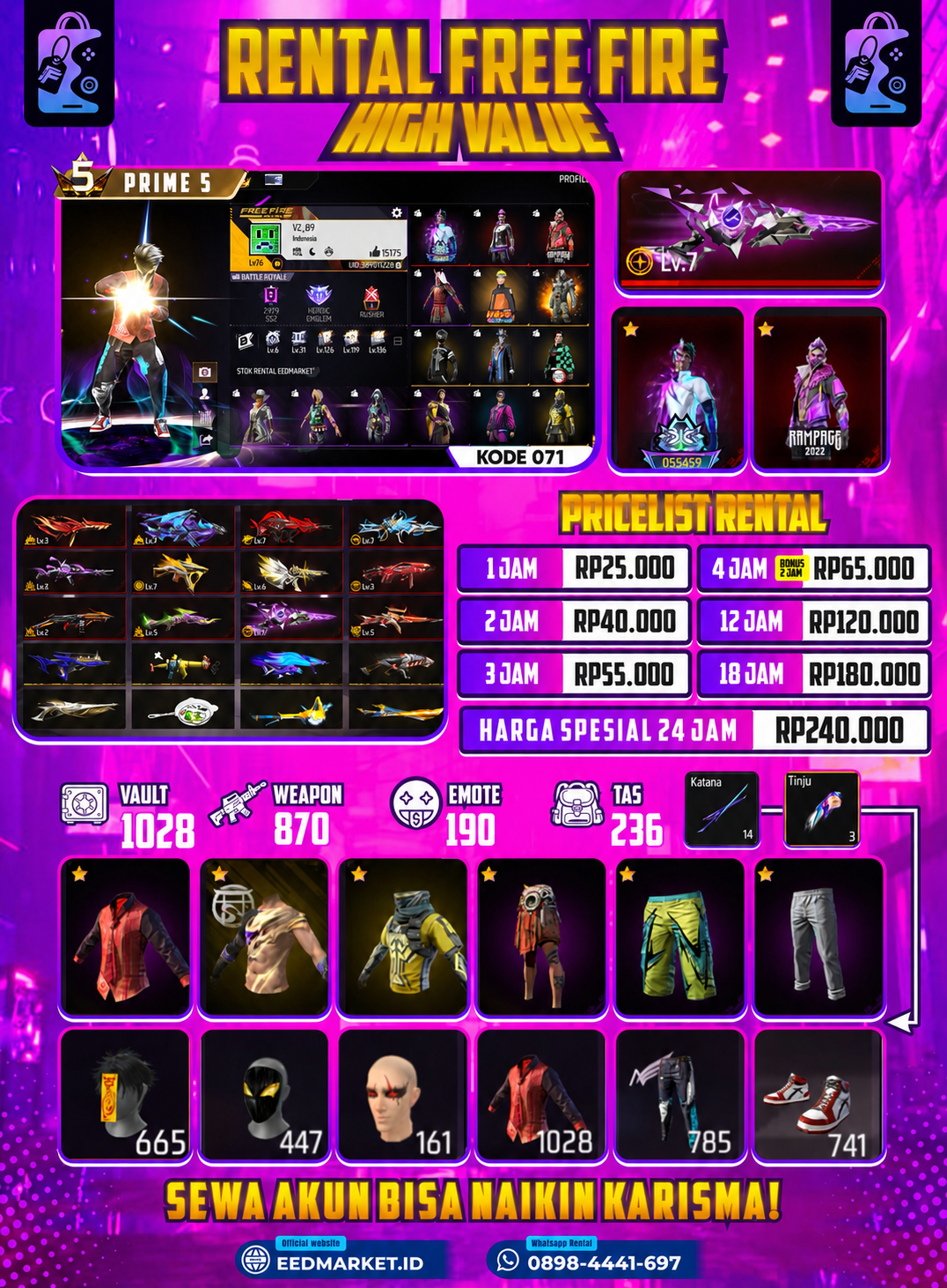 FF 071 - SG EVO MAX EVO 11 MAX 5  POKER KUNING S8 ON