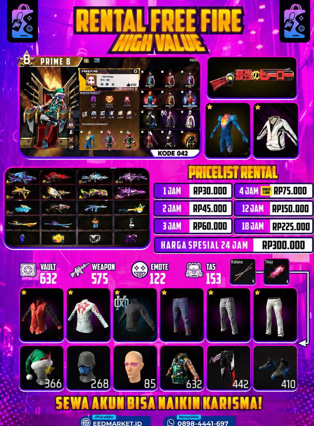 FF 042 - SG OPM  MAX 9 RAMBUT KAKASI BUNDLE SEASON 8