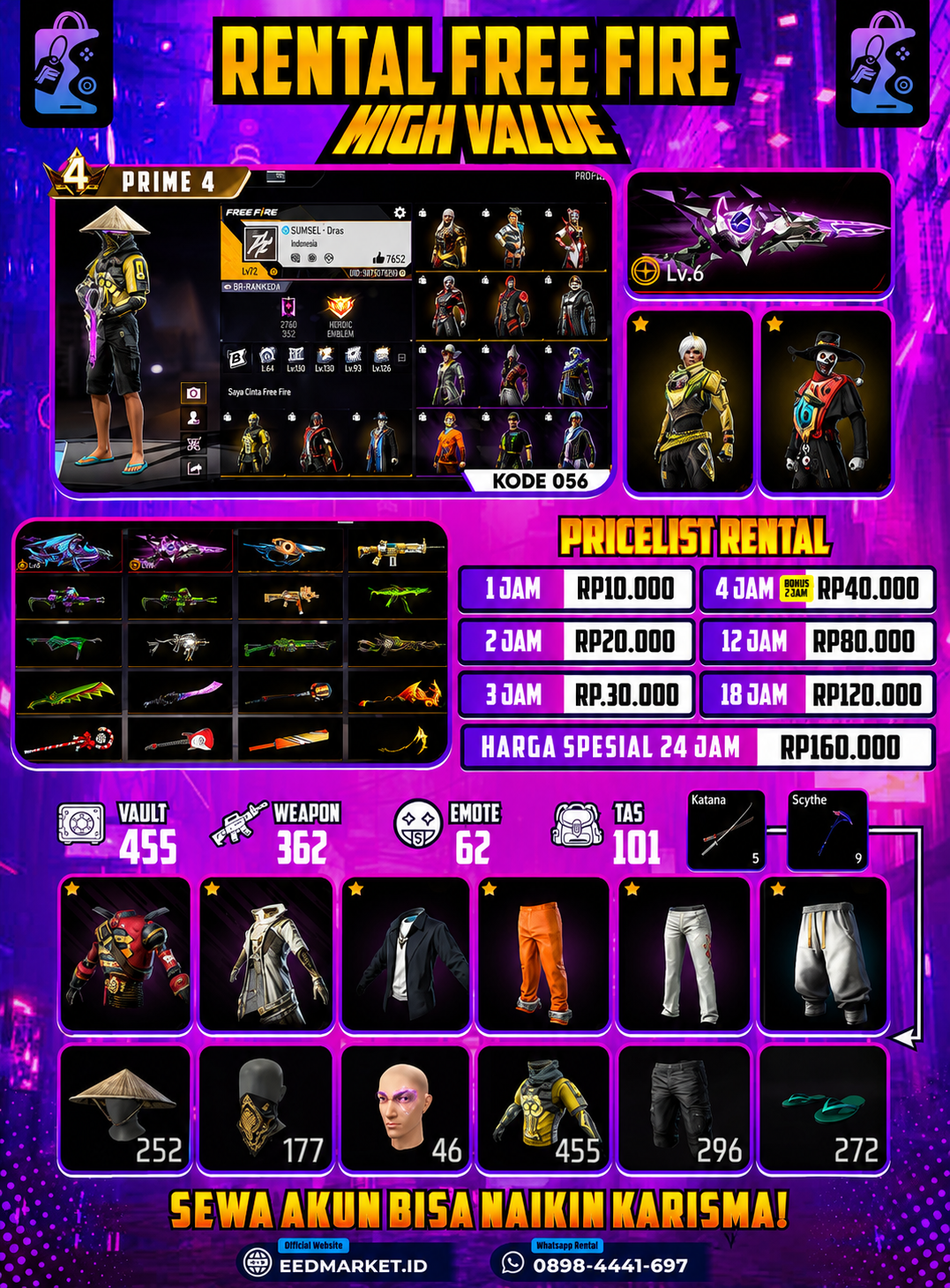 FF 056 - SG EVO LEVEL 6 POKER KUNING TOPI JERAMI VIETNAM