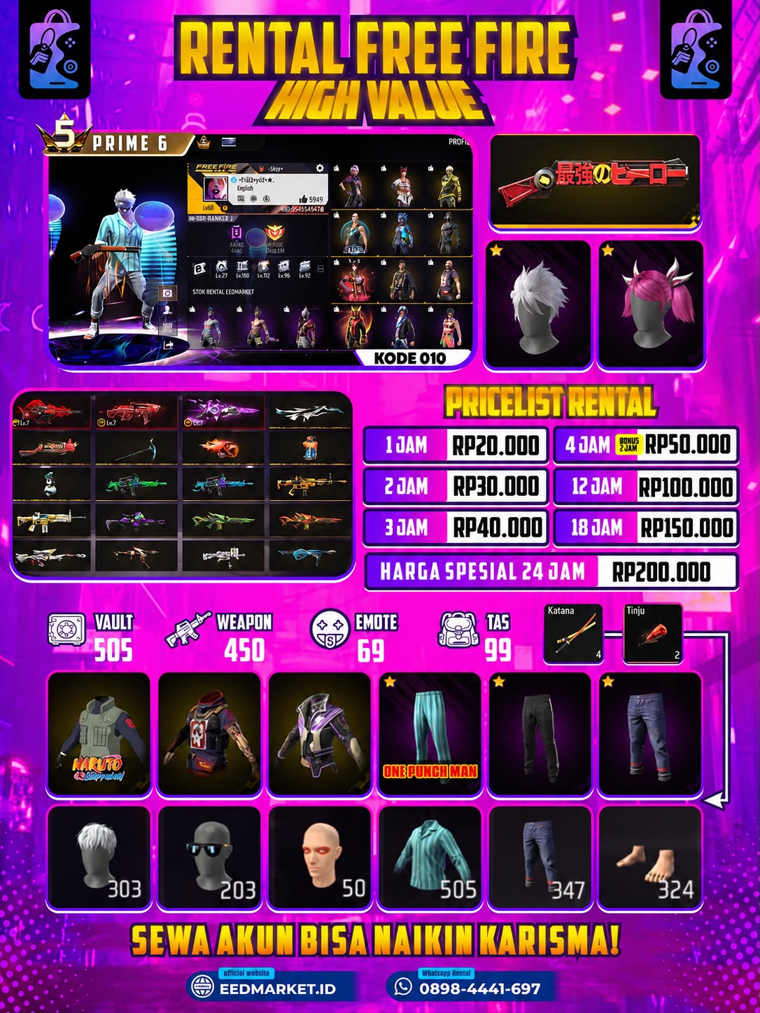 FF 010 - SG OPM MAX 3 KEMEJA PUTIH POLOS