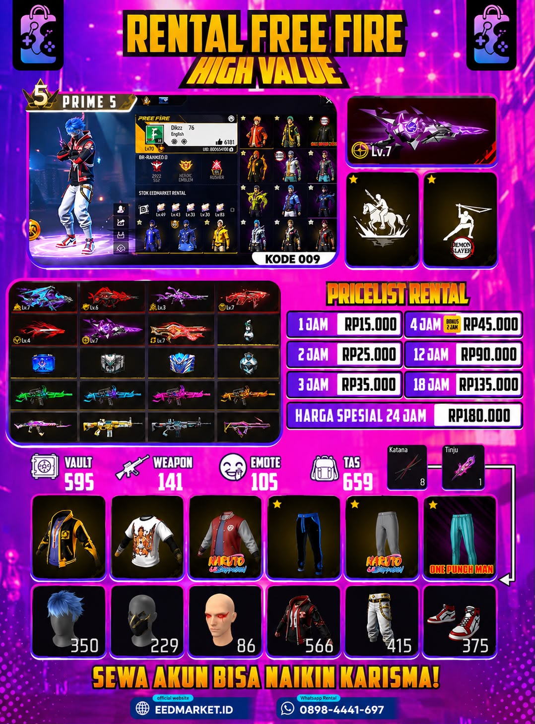FF 009 - RAMBUT KAKASHI CELANA ANGEL PUTIH SG EVO MAX 3